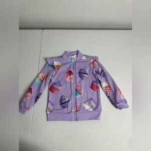 Carter's Purple Multi-color Cupcake Zip-up Jacket Size 2T EUC